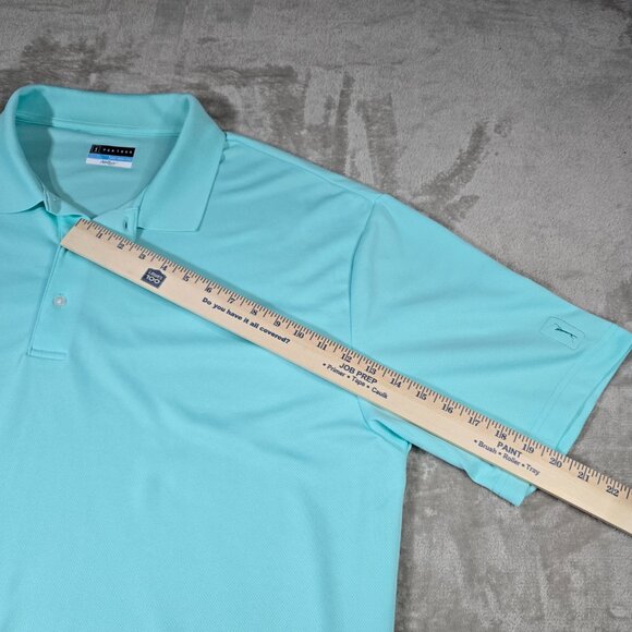 PGA TOUR Airflux 2XLT Aqua Blue Polo Shirt Mens Tall Performance Golf Shirt - Picture 7 of 10